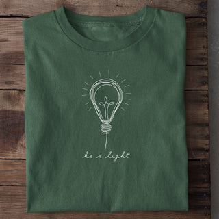 Be a Light T-Shirt Detailansicht, Mountain Movers christliche Streetwear