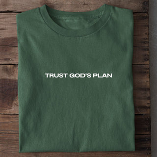 Trust Gods Plan Shirt Detailansicht, Mountain Movers christliche Streetwear