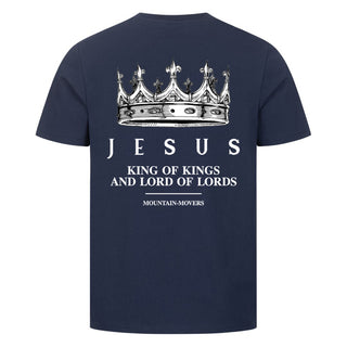 Jesus King of Kings Shirt Backprint Detailansicht, Mountain Movers christliche Streetwear