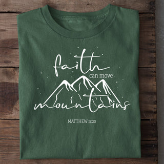 Move Mountains Shirt Detail, Mountain Movers christlicher Print