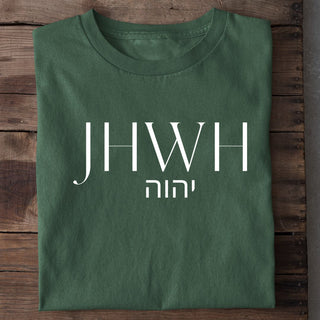 JHWH Shirt Detailansicht, Mountain Movers christliche Streetwear