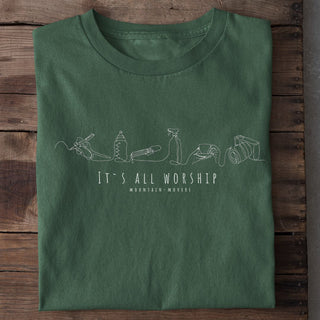 It´s all worship Shirt Detailansicht, Mountain Movers christliche Streetwear