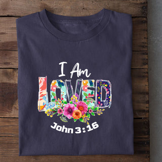 I am Loved Shirt Detailansicht, Mountain Movers christliche Streetwear