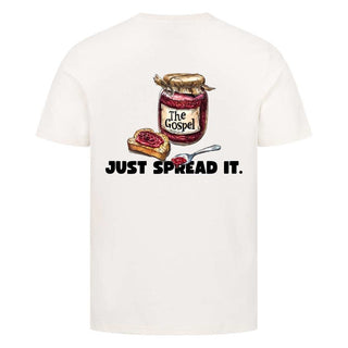 Just spread it (Gospel) Shirt BackPrint Detailansicht, Mountain Movers christliche Streetwear