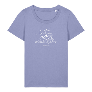 Move Mountains Frauen T-Shirt Detailansicht, Mountain Movers christliche Streetwear