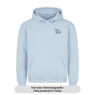 Be Still Hoodie Detailansicht, Mountain Movers christliche Streetwear