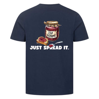 Just spread it (Gospel) Shirt BackPrint Detailansicht, Mountain Movers christliche Streetwear