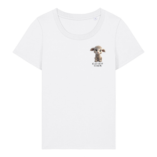 LEFT THE 99 SHEEP FRAUEN T-SHIRT Detailansicht, Mountain Movers christliche Streetwear