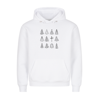 Christmas Trees and Cross Hoodie