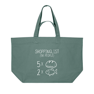 Shopping List Shopping Bag Detailansicht, Mountain Movers christliche Streetwear