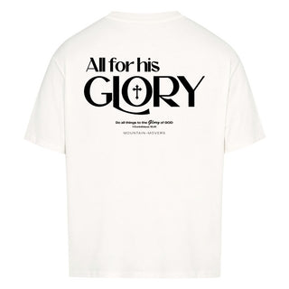 All for his Glory Oversize Shirt Detailansicht, Mountain Movers christliche Streetwear
