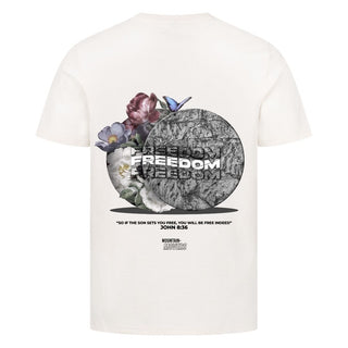Freedom Grave Shirt Backprint Detailansicht, Mountain Movers christliche Streetwear