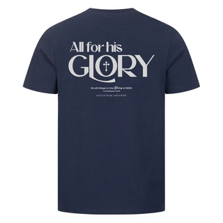 All for his Glory Shirt Detailansicht, Mountain Movers christliche Streetwear
