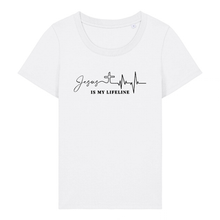 Jesus is my lifeline Frauen T-Shirt, Rueckansicht