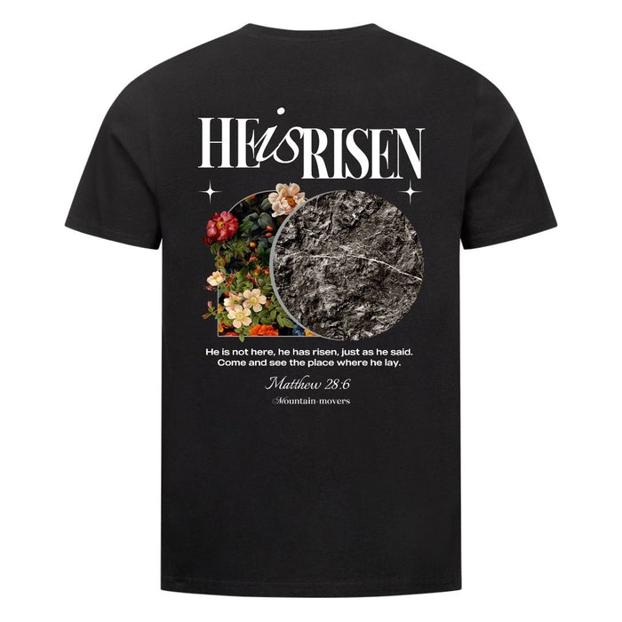 He is Risen Flower Grave Shirt BackPrint