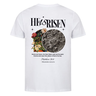 He is Risen Flower Grave Shirt BackPrint