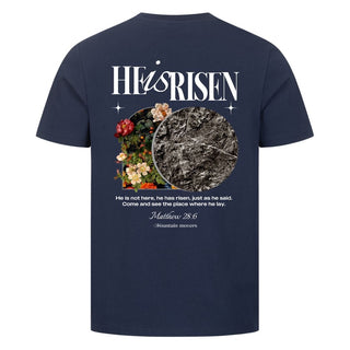 He is Risen Flower Grave Shirt BackPrint