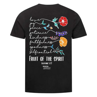 Fruit of the Spirit Flowers Shirt BackPrint Variante, Mountain Movers christliches Design