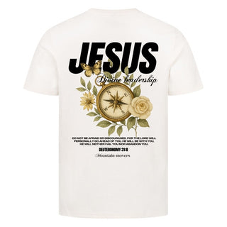 Jesus Divine Flower Shirt Detailansicht, Mountain Movers christliche Streetwear