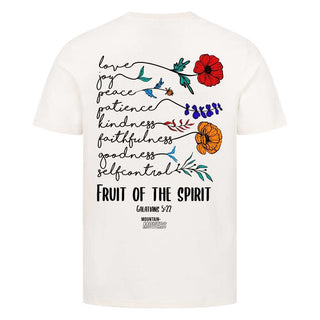 Fruit of the Spirit Flowers Shirt BackPrint Detailansicht, Mountain Movers christliche Streetwear