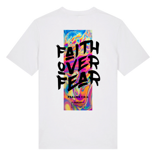 Faith over Fear Streetwear Shirt BackPrint Variante, Mountain Movers christliches Design