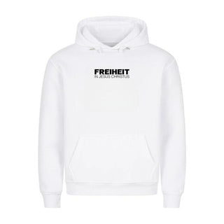 Freiheit in Christus Hoodie Detailansicht, Mountain Movers christliche Streetwear