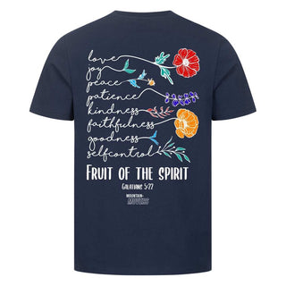 Fruit of the Spirit Flowers Shirt BackPrint Detailansicht, Mountain Movers christliche Streetwear
