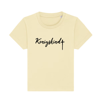 Königskind Baby T-Shirt Detailansicht, Mountain Movers christliche Streetwear