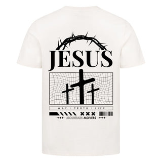 Jesus Way Truth Life Shirt Detailansicht, Mountain Movers christliche Streetwear