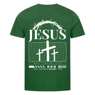 Jesus Way Truth Life Shirt Detailansicht, Mountain Movers christliche Streetwear