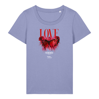 Love Streetwear FRONT Frauen T-Shirt Detailansicht, Mountain Movers christliche Streetwear