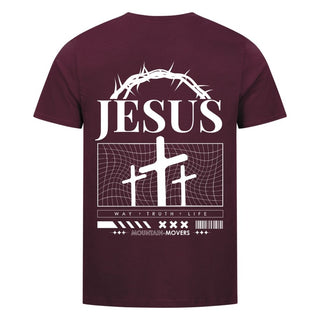 Jesus Way Truth Life Shirt Detailansicht, Mountain Movers christliche Streetwear