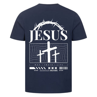 Jesus Way Truth Life Shirt Detailansicht, Mountain Movers christliche Streetwear