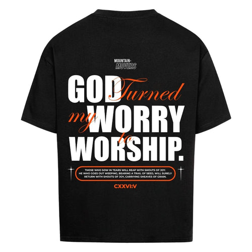 God Turned my Worry Oversized Shirt Rugprint