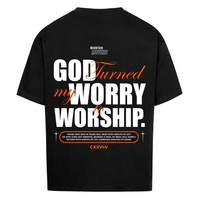God Turned my Worry Oversized Shirt Rugprint