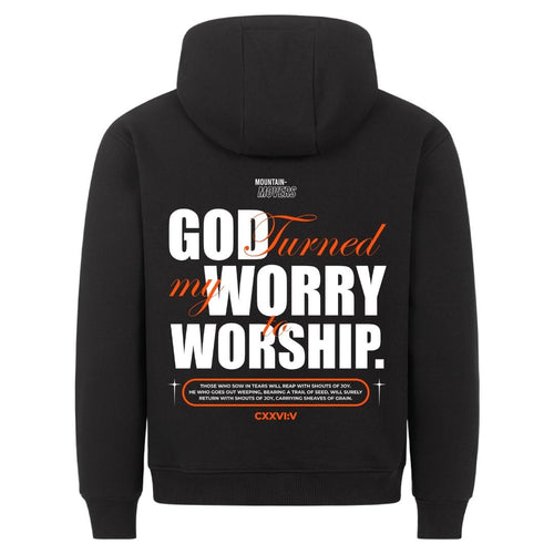 God Turned my Worry Hoodie Rugprint