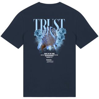 Trust Streetwear Shirt BackPrint Detailansicht, Mountain Movers christliche Streetwear