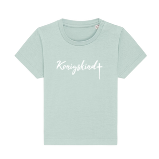 Königskind Baby T-Shirt Detailansicht, Mountain Movers christliche Streetwear