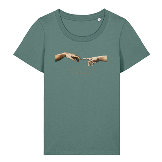 Sola Fide Frauen T-Shirt Detailansicht, Mountain Movers christliche Streetwear