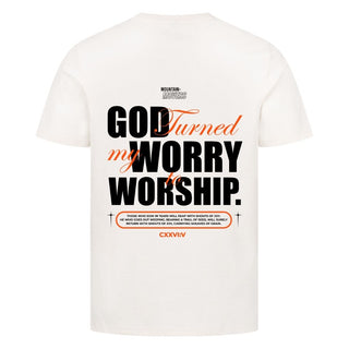 God Turned my Worry Shirt Backprint