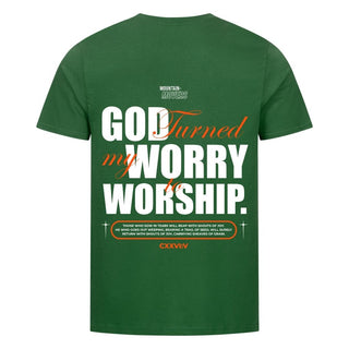 God Turned my Worry Shirt Backprint
