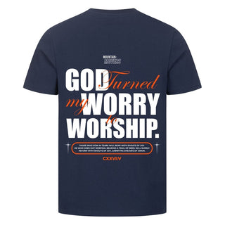 God Turned my Worry Shirt Backprint