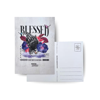 Blessed Streetwear Postkarte Variante, Mountain Movers christliches Design