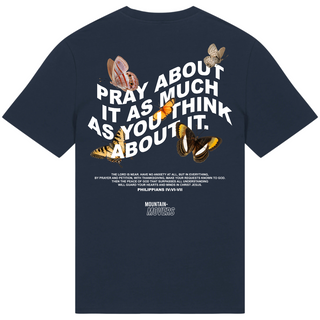 Pray About it Shirt BackPrint Detailansicht, Mountain Movers christliche Streetwear