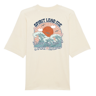 Spirit Lead me - Where my trust is Oversized Shirt BackPrint Variante, Mountain Movers christliches Design