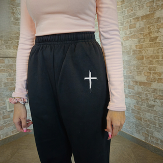 Painted Cross Jogginghose Variante, Mountain Movers christliches Design
