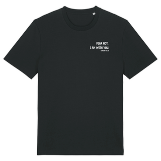Fear not Minimalistic Shirt Detailansicht, Mountain Movers christliche Streetwear