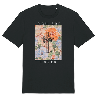 You are Loved - Cross Flower Shirt Variante, Mountain Movers christliches Design
