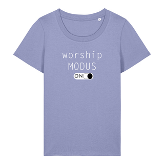 WORSHIP MODUS FRAUEN SHIRT Detailansicht, Mountain Movers christliche Streetwear
