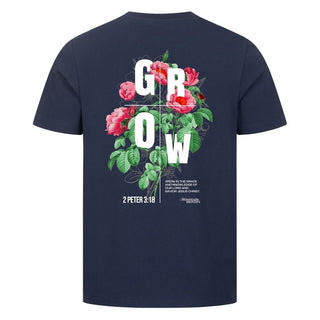 Grow Flower Shirt Detailansicht, Mountain Movers christliche Streetwear
